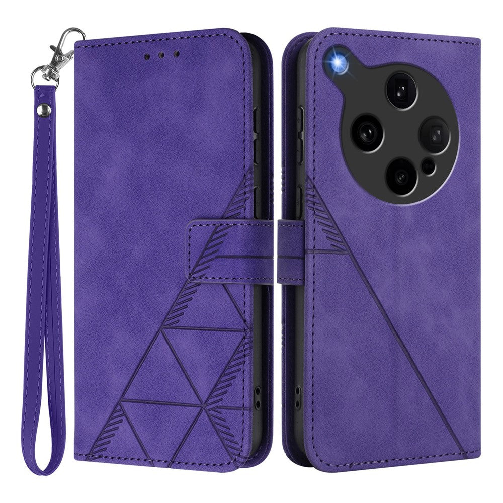 For Oppo Find X8 Ultra 5G Leather Case with Hand Strap Wallet Stand Phone Cover
