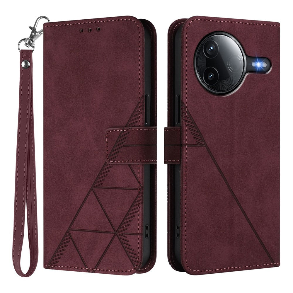 Xiaomi Redmi K80 5G / Xiaomi Poco F7 Pro 5G Läderfodral med Handrem Plånboksfodral mobilfodral