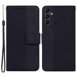 Samsung Galaxy A14 5G / A14 4G Geometrimönster Präglat Plånboksfodral i PU-läder + TPU-fodral med rem