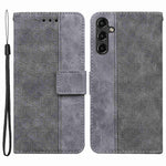 Samsung Galaxy A14 5G / A14 4G Geometrimönster Präglat Plånboksfodral i PU-läder + TPU-fodral med rem