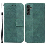 Samsung Galaxy A14 5G / A14 4G Geometrimönster Präglat Plånboksfodral i PU-läder + TPU-fodral med rem