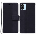 For Xiaomi Redmi A1 4G / A2 4G Geometry Pattern Imprinted PU Leather Stand Case Drop-proof Protective Phone Wallet Cover with Strap