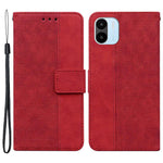 For Xiaomi Redmi A1 4G / A2 4G Geometry Pattern Imprinted PU Leather Stand Case Drop-proof Protective Phone Wallet Cover with Strap