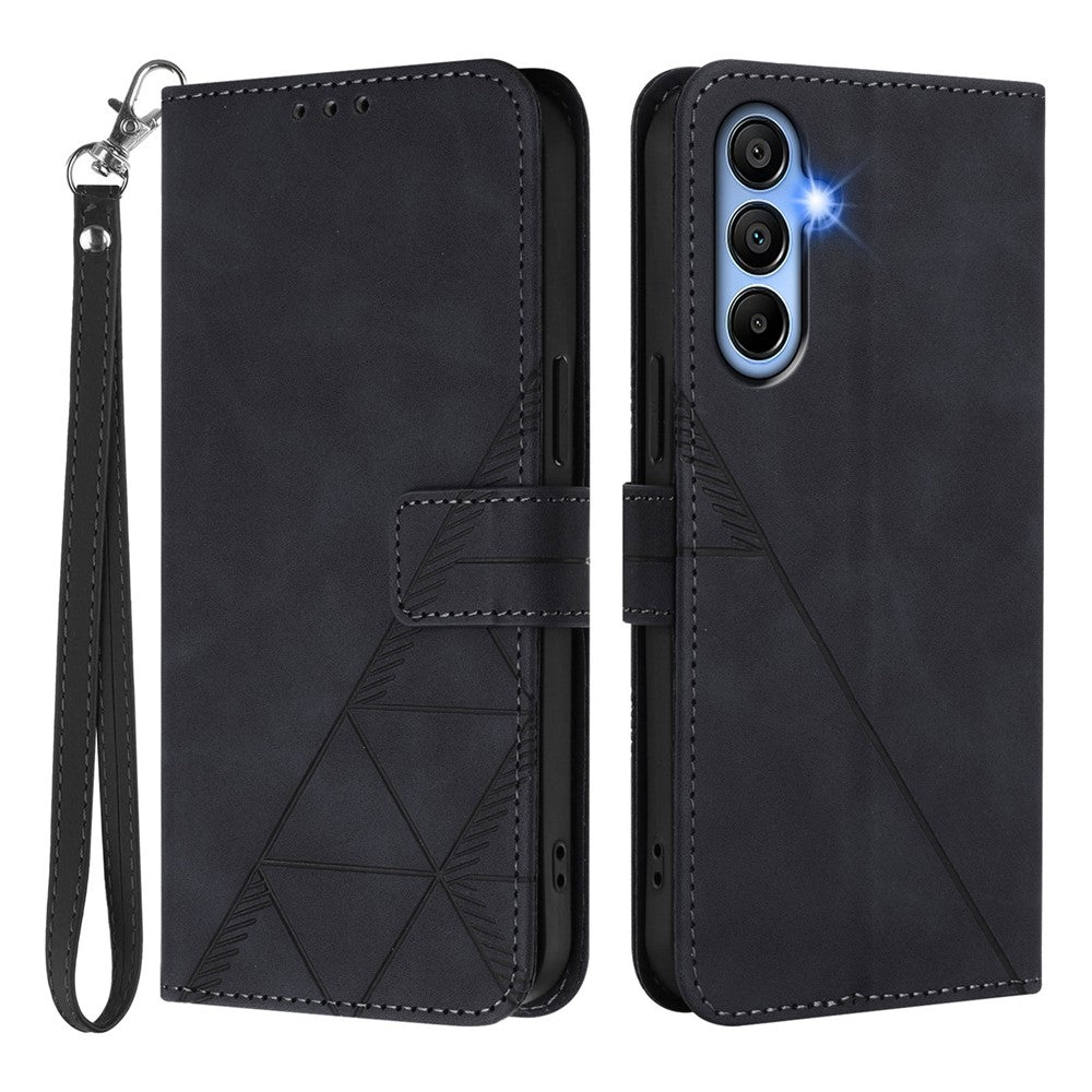 Samsung Galaxy A15 4G / Galaxy A15 5G Läderfodral med Handrem Plånboksfodral