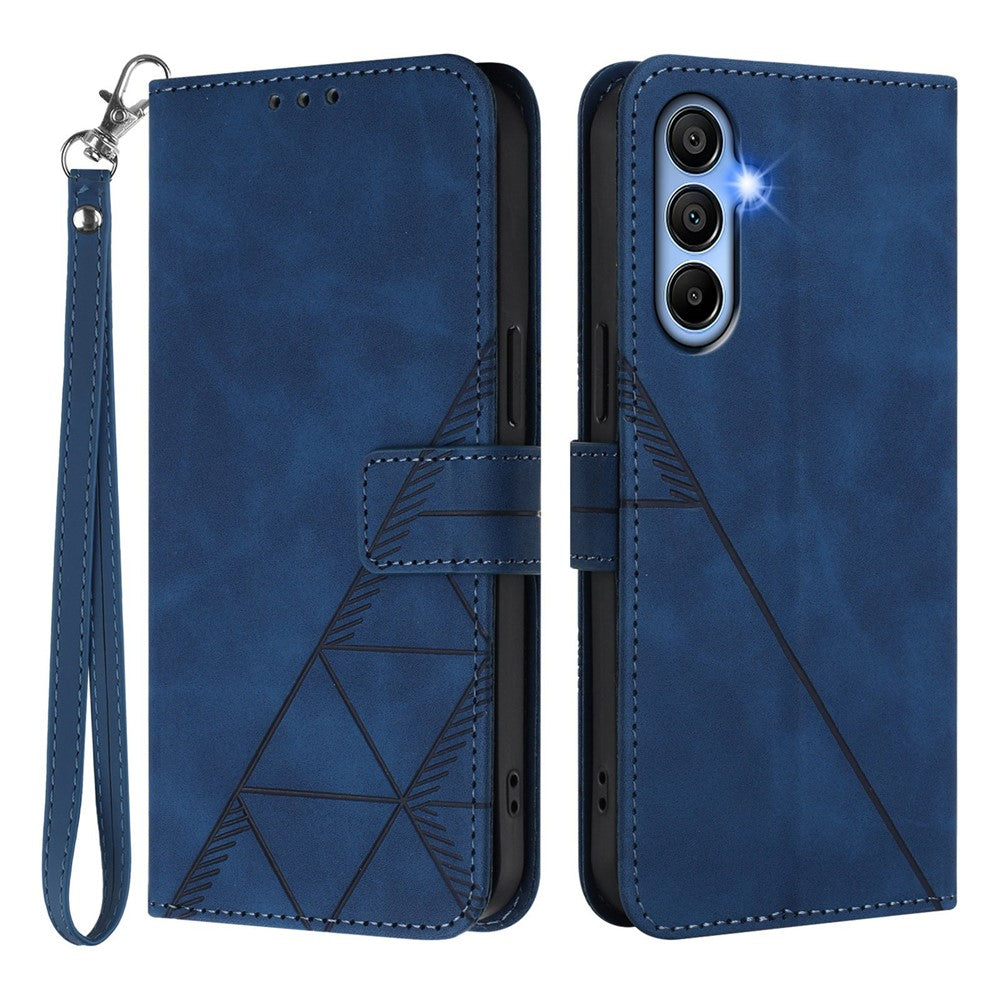 Samsung Galaxy A15 4G / Galaxy A15 5G Läderfodral med Handrem Plånboksfodral