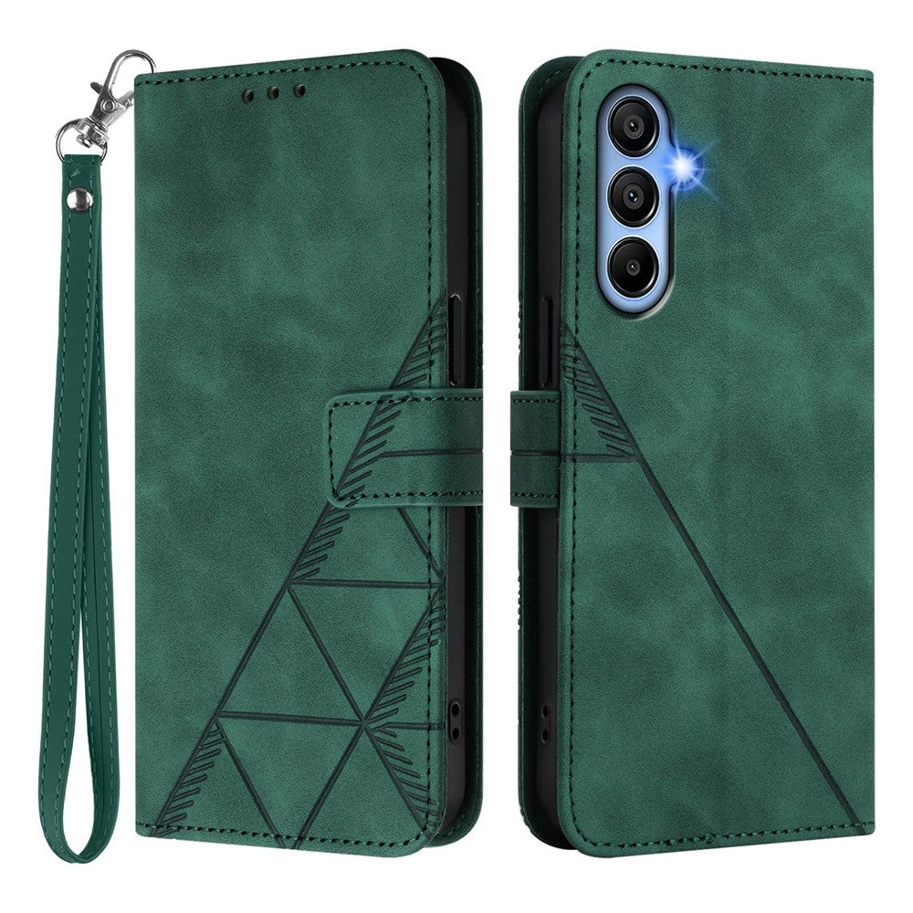Samsung Galaxy A15 4G / Galaxy A15 5G Läderfodral med Handrem Plånboksfodral