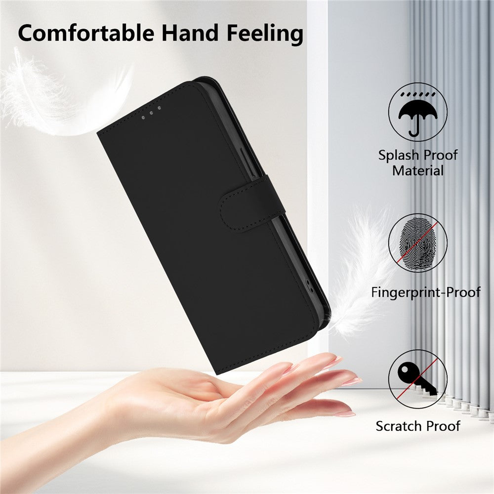 Til Samsung Galaxy M16 5G / Galaxy F16 5G Solid Farve Pung Læder Telefoncover med Rem
