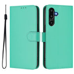Til Samsung Galaxy M16 5G / Galaxy F16 5G Solid Farve Pung Læder Telefoncover med Rem