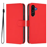 Til Samsung Galaxy M16 5G / Galaxy F16 5G Solid Farve Pung Læder Telefoncover med Rem