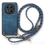For Xiaomi Poco X7 5G Retro Leather Phone Back Cover with Adjustable Strap