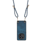 For Xiaomi Poco X7 5G Retro Leather Phone Back Cover with Adjustable Strap