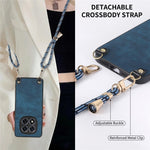 For Xiaomi Poco X7 5G Retro Leather Phone Back Cover with Adjustable Strap