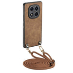 For Xiaomi Poco X7 5G Retro Leather Phone Back Cover with Adjustable Strap