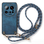 For Xiaomi 15 Ultra Retro Leather Phone Back Cover with Adjustable Strap