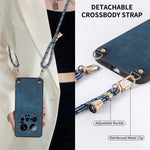 For Xiaomi 15 Ultra Retro Leather Phone Back Cover with Adjustable Strap
