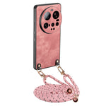 For Xiaomi 15 Ultra Retro Leather Phone Back Cover with Adjustable Strap