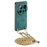 For Xiaomi 15 Ultra Retro Leather Phone Back Cover with Adjustable Strap