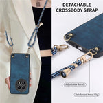 For OnePlus 13R 5G Retro Leather Phone Back Cover with Adjustable Strap