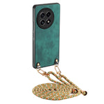 For OnePlus 13R 5G Retro Leather Phone Back Cover with Adjustable Strap