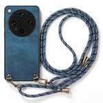 For Oppo Find X8 Ultra 5G Retro Leather Phone Back Cover with Adjustable Strap