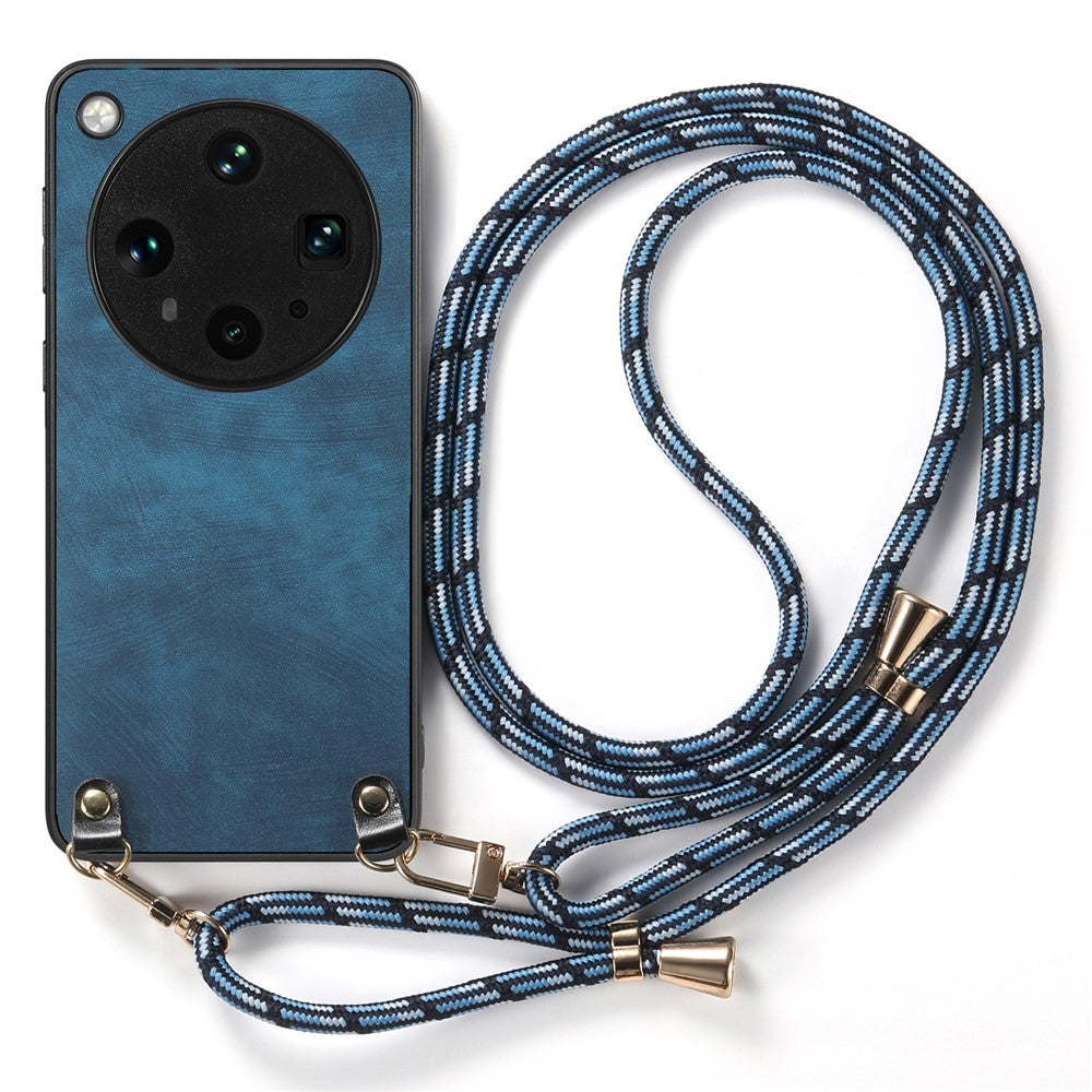 For Oppo Find X8 Ultra 5G Retro Leather Phone Back Cover with Adjustable Strap