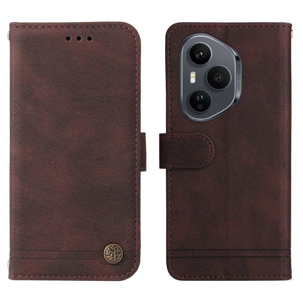 For Honor 400 Pro 5G (Global) Leather Wallet Cases Skin Touch Phone Cover Stand with Strap