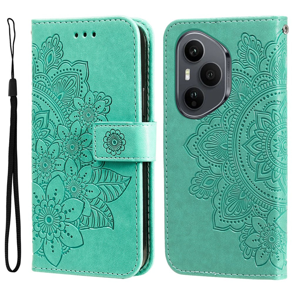 For Honor 400 Pro 5G (Global) Case Floral Pattern PU Leather Wallet Stand Phone Cover