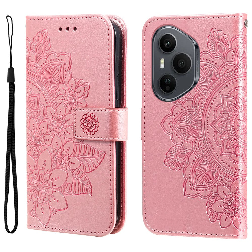 For Honor 400 Pro 5G (Global) Case Floral Pattern PU Leather Wallet Stand Phone Cover