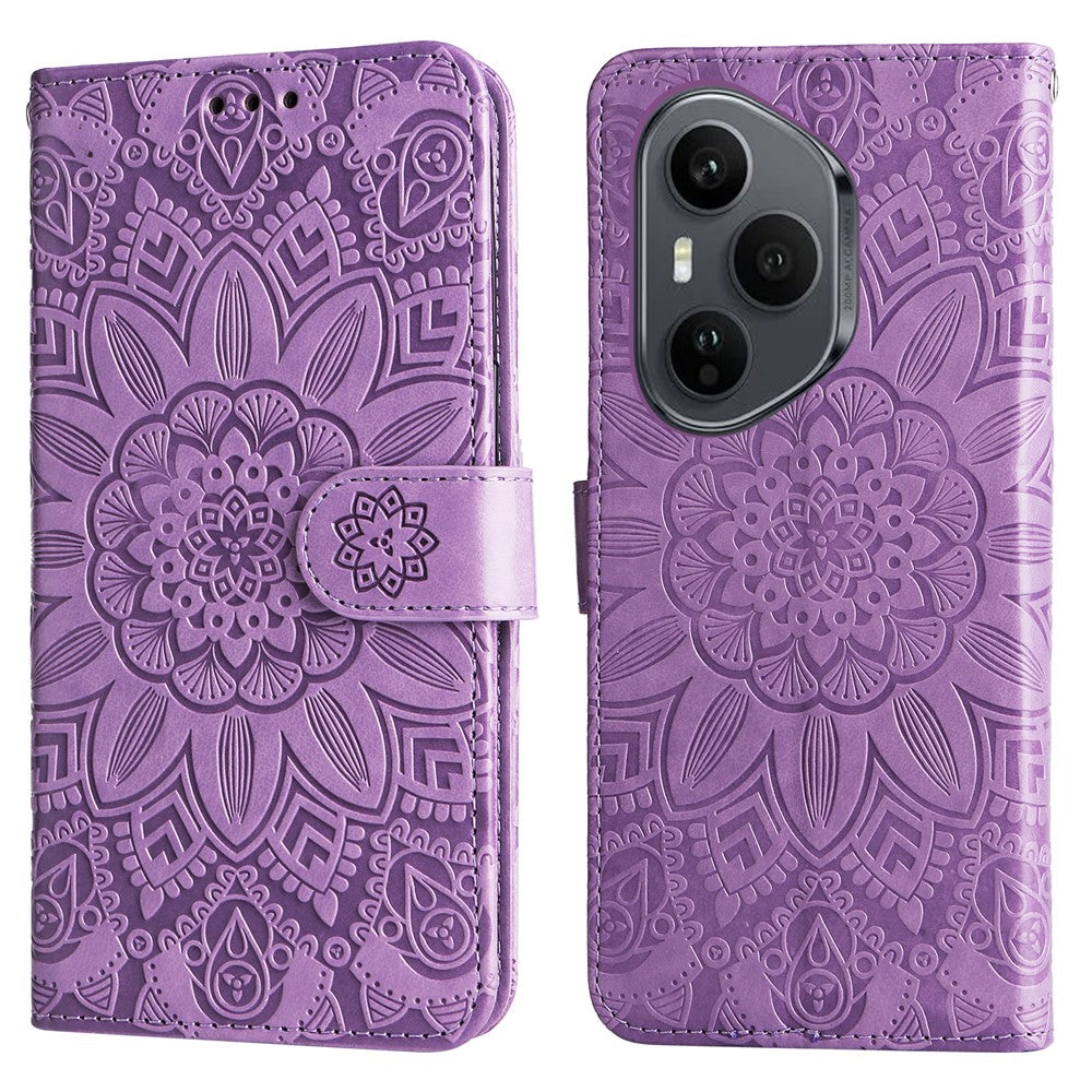 For Honor 400 Pro 5G (Global) Case Sunflower Imprint Leather Wallet Phone Cover