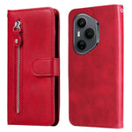 For Honor 400 Pro 5G (Global) PU læderetuier med lynlåslomme Pung Telefoncover Stander