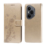 For Honor 400 Pro 5G (Global) Leather Case Butterfly Floral Imprint Wallet Stand Cover