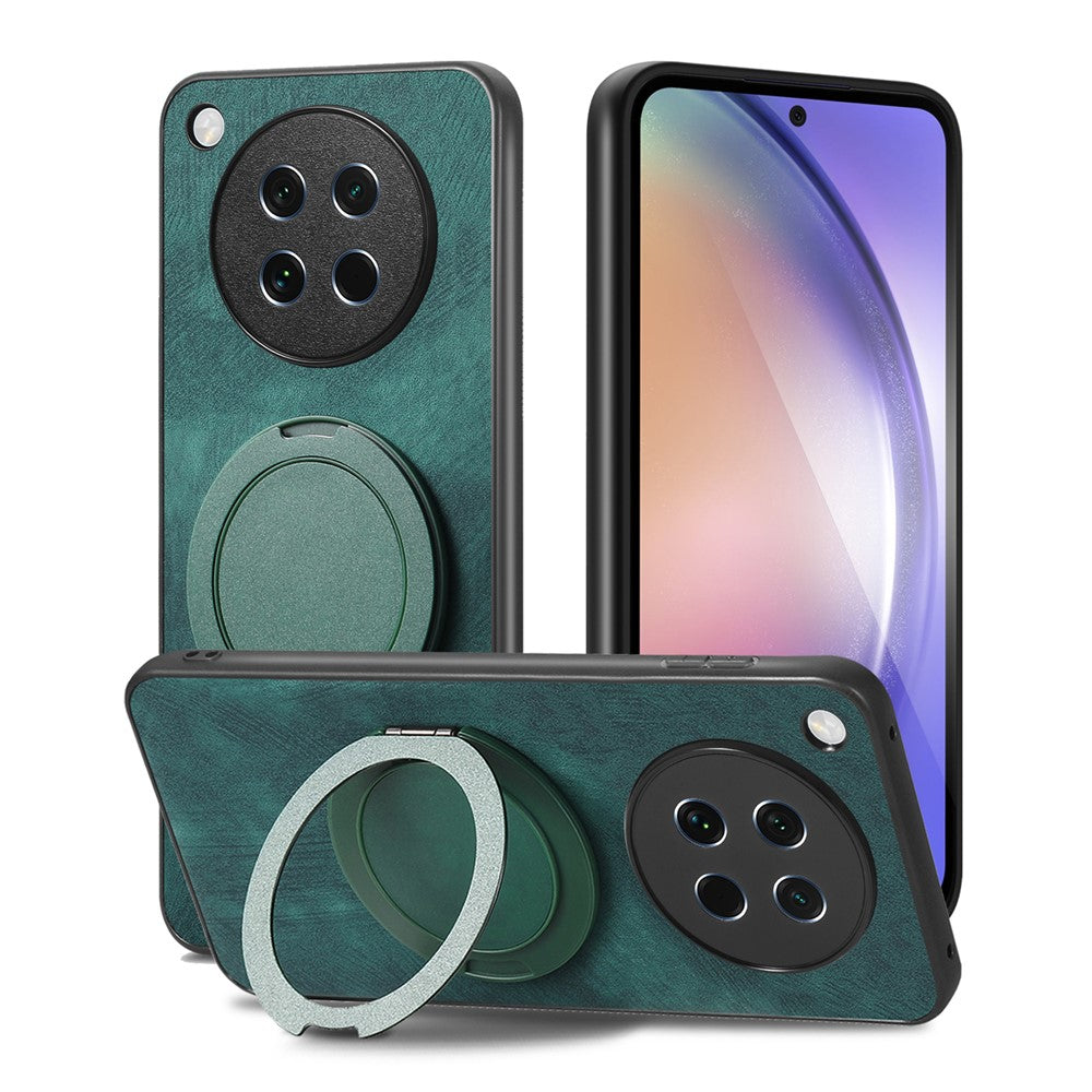 For Oppo Find X8s 5G Phone Case with Rotating Kickstand Stress Relief Retro Leather Back Cover
