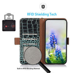 For Samsung Galaxy A08 5G / A08 4G / A07 4G / A06 4G / A06 5G Case Crocodile Texture Genuine Cow Leather Phone Wallet Cover
