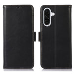 Samsung Galaxy A18 5G / A18 4G / A17 5G / A17 4G / A26 5G / A16 5G / A16 4G skal RFID-blockerande plånboksfodral i äkta nötskinn