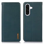 KHAZNEH För Samsung Galaxy A18 5G / A18 4G / A17 5G / A17 4G / A26 5G / A16 5G / A16 4G Plånboksfodral i äkta nötskinn, mobilskal i nappatextur