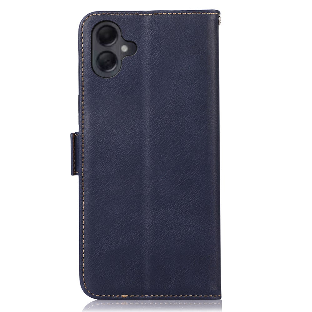 Til Samsung Galaxy A08 5G / A08 4G / A07 4G / A06 4G / A06 5G Etui RFID Blokerende Ægte Koskind Læder Pung Telefon Cover