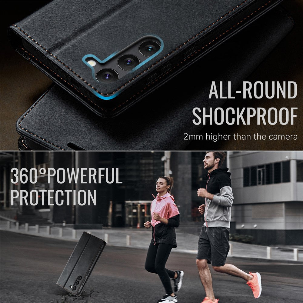 CASEME For Samsung Galaxy S23+ Case  033 Series RFID Blocking Wallet Stand Calf Texture Leather Phone Cover