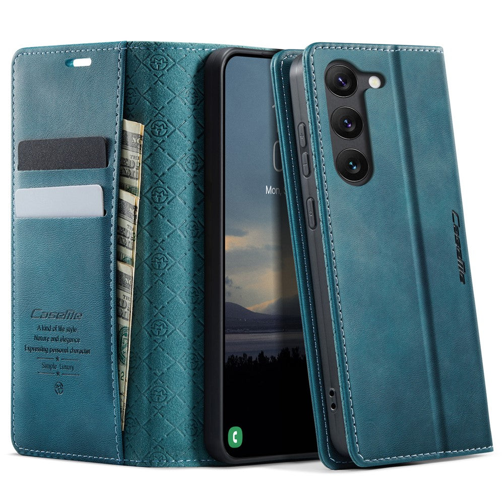 CASEME For Samsung Galaxy S23+ Case  033 Series RFID Blocking Wallet Stand Calf Texture Leather Phone Cover
