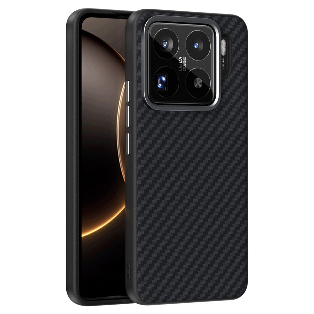 ABEEL For Xiaomi 15S Pro Magnetic Case Carbon Fiber Texture Back Cover