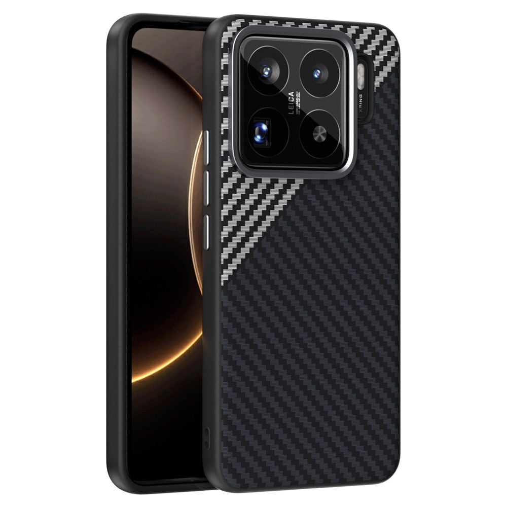 ABEEL For Xiaomi 15S Pro Magnetic Case Carbon Fiber Texture Back Cover