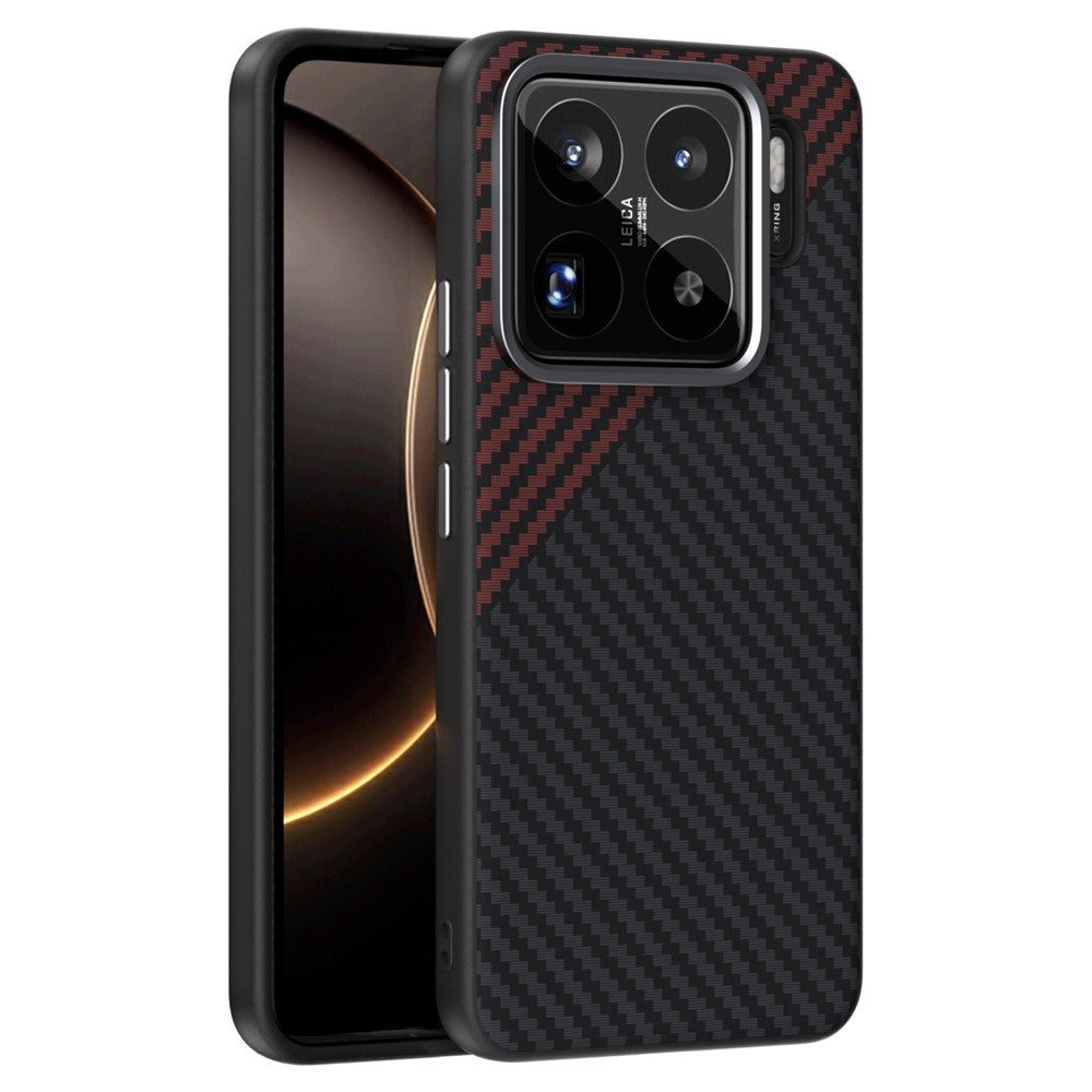 ABEEL For Xiaomi 15S Pro Magnetic Case Wide Carbon Fiber Texture Back Cover