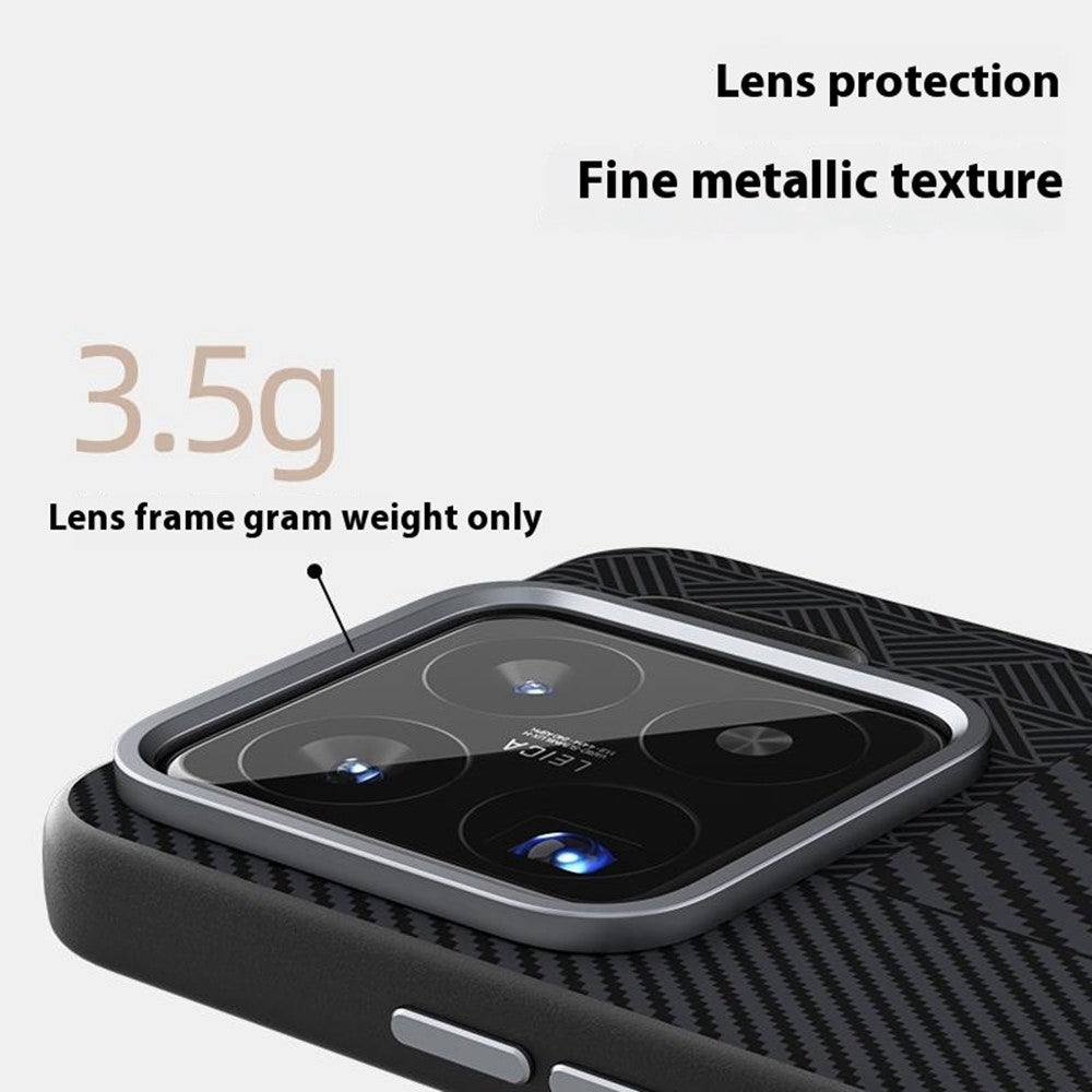 ABEEL Magnetiskt Skal För Xiaomi 15S Pro PC + TPU + Aluminiumlegering + PU-läder Slimmat mobilskal
