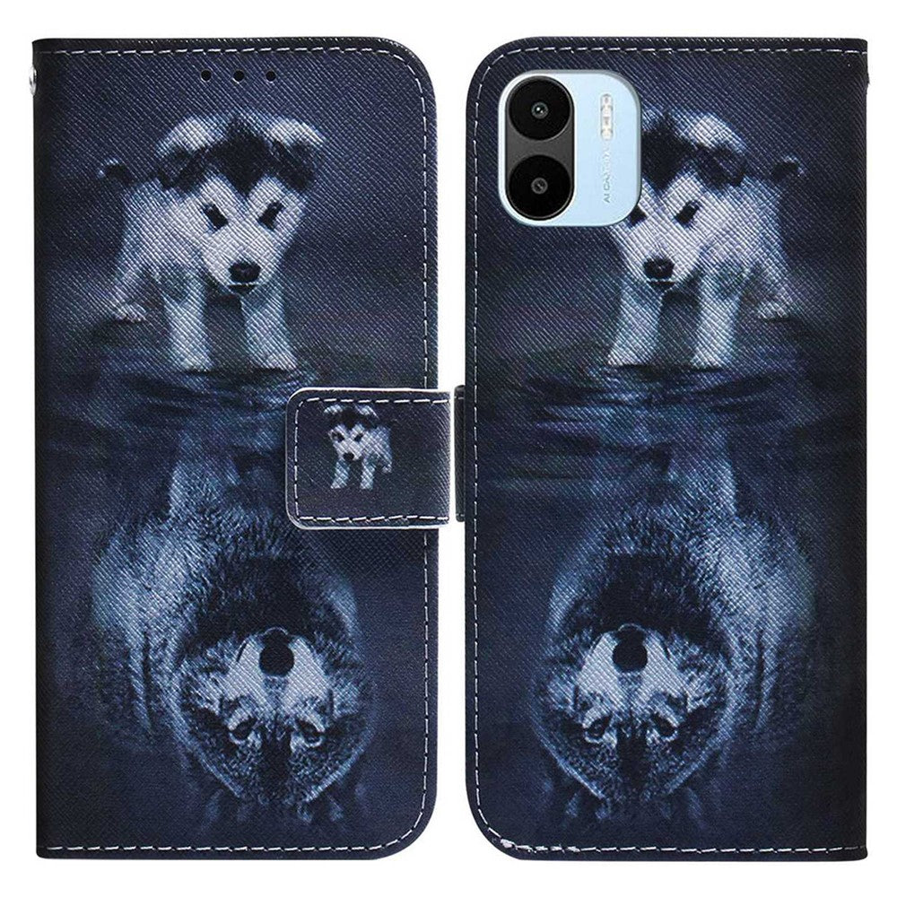For Xiaomi Redmi A1 4G / A2 4G Pattern Printing Flip Case PU Leather Stand Wallet Magnetic Clasp Shockproof Phone Cover