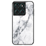 For Motorola Edge 60 Fusion 5G / Edge 60 5G Case Marble Pattern Tempered Glass + PC + TPU Protective Phone Cover