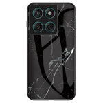 For Motorola Edge 60 Fusion 5G / Edge 60 5G Case Marble Pattern Tempered Glass + PC + TPU Protective Phone Cover