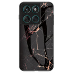 For Motorola Edge 60 Fusion 5G / Edge 60 5G Case Marble Pattern Tempered Glass + PC + TPU Protective Phone Cover