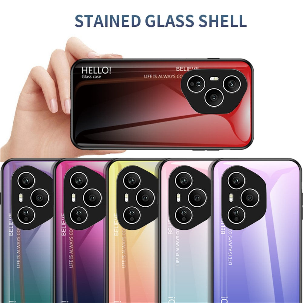 For Honor 400 Pro 5G (Global) Case Anti-Scratch Tempered Glass + PC + TPU Phone Cover