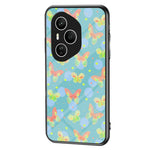 For Honor 400 Pro 5G (Global) Case Butterfly Pattern TPU + Tempered Glass Protective Phone Cover