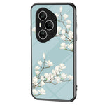For Honor 400 Pro 5G (Global) Case Floral Pattern TPU + Tempered Glass Protective Phone Cover