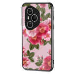 For Honor 400 Pro 5G (Global) Case Floral Pattern TPU + Tempered Glass Protective Phone Cover